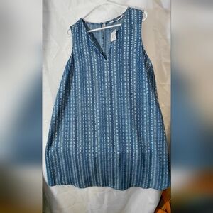 Stylish Blue Striped Midi Dress